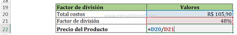 Calcular El Precio De Venta De Un Producto En Excel Ninja Del Excel