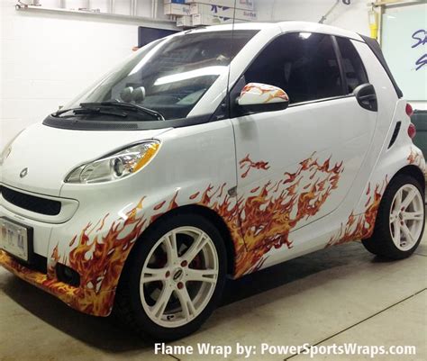 SMART car custom flames - Powersportswraps.com