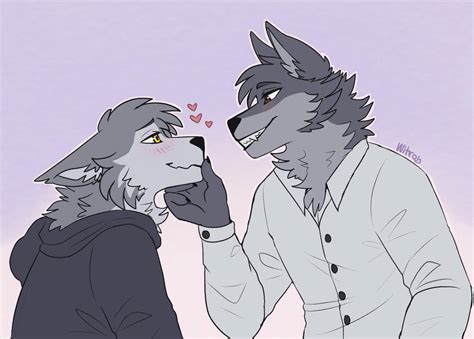 Cute Wolf Couple by WitroyChan on DeviantArt