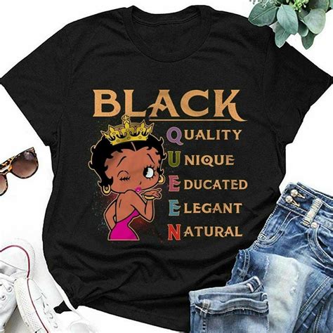 Black Queen Shirt Betty Boop Queen Crown Afro Black Girl Magic Melanin