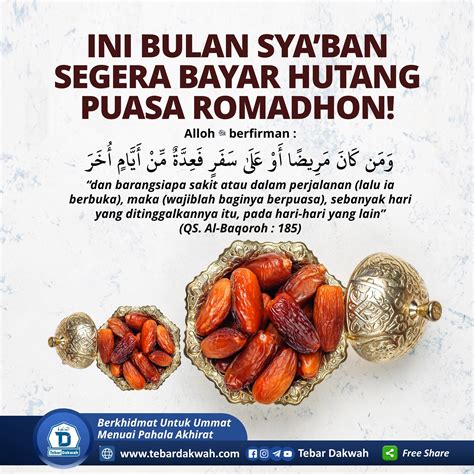 INI BULAN SYA BAN SEGERA BAYAR HUTANG PUASA ROMADHON