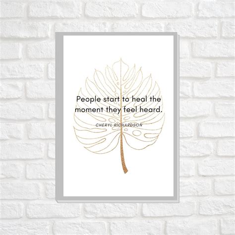 People Start To Heal The Moment They Feel Heard Wall Quote Etsy