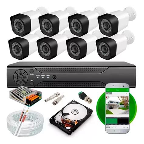 Kit Cftv 8 Câmeras Segurança 2mp 1080p 20m Dvr Full Hd 8 Ch Frete grátis