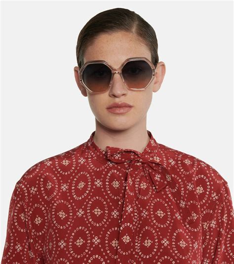 Chloe Esther Hexagonal Sunglasses Chloe