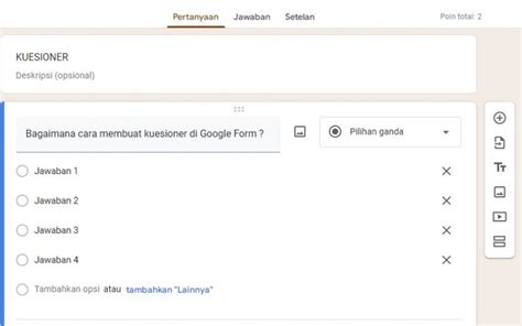 Cara Membuat Kuesioner Di Google Form