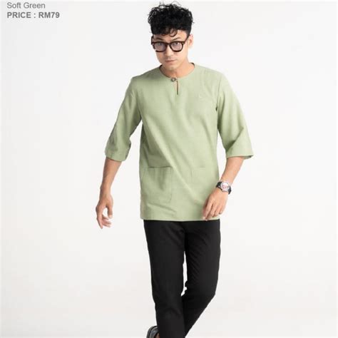 KURTA ADREAN SOFT GREEN ELRAH EXCLUSIVE Shopee Malaysia