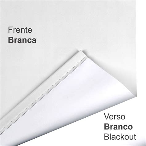 Persiana Rolo Blackout Branca L X A Cm Escuro Cortina