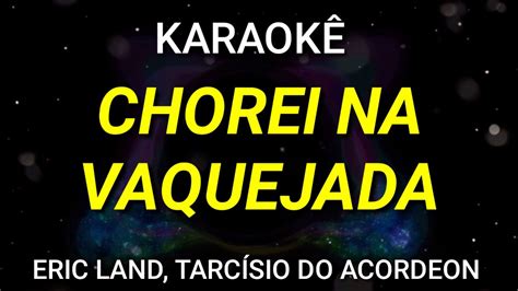 Karaok Chorei Na Vaquejada Eric Land Tarc Sio Do Acordeon Youtube