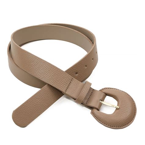 Cinto Fivela Meia Lua Caxias Nude Bege