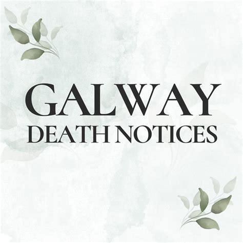 The death has occurred of Margaret... - Galway Death Notices | Facebook