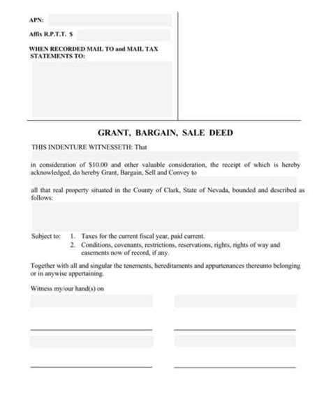 Free Grant Deed Forms Edit And Print Word Pdf