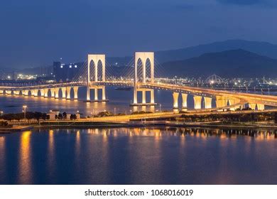 Macau Night View Sai Wan Bridge Stock Photo 2239138817 | Shutterstock