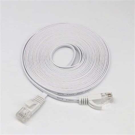 CAT6 Ethernet Cable White (100Ft) with Accessories CAT6 Ethernet Cable