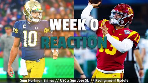 Cfb Week 0 Reaction Sam Hartman Shines Usc Vs San Jose St Umass