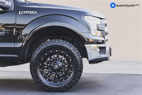 18 Fuel Wheels D517 Krank Black Milled Rims 33x12 5x18 Toyo Open Country At Ii Ams Leveling