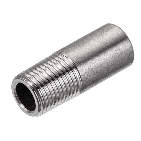 Uxcell 304 Stainless Steel 1 8 Npt Male Half Threaded Weldable Weld Coupling