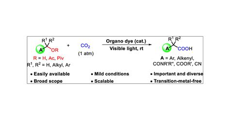 Visible Light Photoredox Catalyzed Carboxylation Of Activated C Sp O