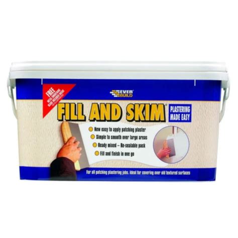 Everbuild Fill And Skim 5ltr Ready Mix Lightweight Plaster Alternative