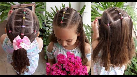 Penteado Infantil Fácil Ligas Testando Produtos Cosmeticos