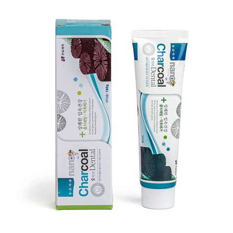 HANIL Зубная паста с серебром и бамбуковым углем Charcoal Dental, цвет ...