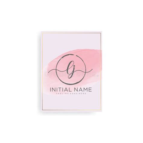 Lj Letter Initial With Royal Template Elegant With Crown Logo Vector