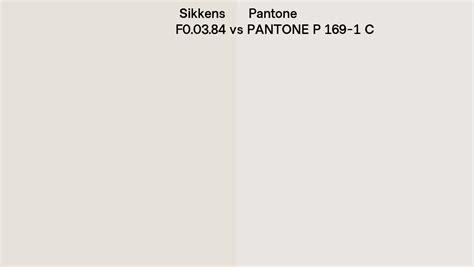 Sikkens F0 03 84 Vs Pantone P 169 1 C Side By Side Comparison