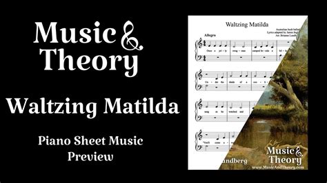 Waltzing Matilda Beginner Piano Sheet Music MusicAndTheory