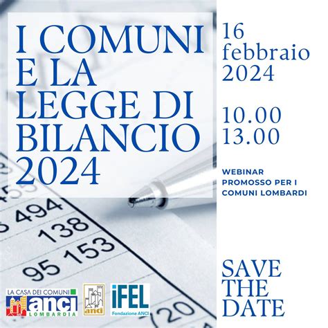 I Comuni E La Legge Di Bilancio Webinar Il 16 Febbraio Promosso Da