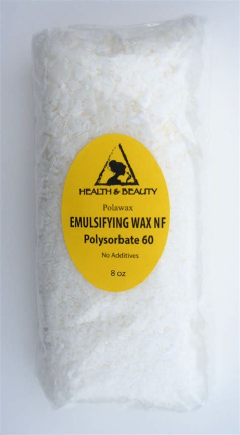 8 Oz Emulsifying Wax Nf Polysorbate 60 Pure Polawax Etsy