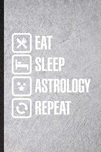 Eat Sleep Astrology Repeat Funny Blank Lined Journal Notebook For