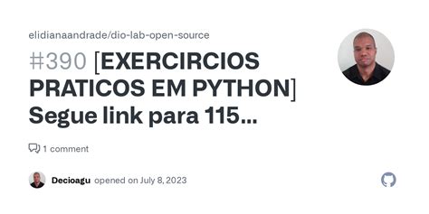 Exercircios Praticos Em Python Segue Link Para Exerc Cios