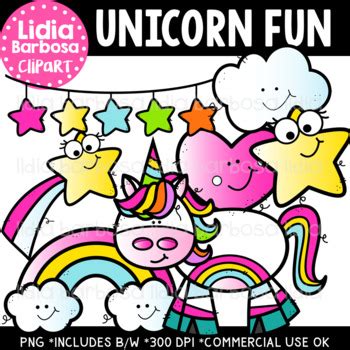 Unicorn Fun Lidia Barbosa By Lidia Barbosa Clip Art TPT