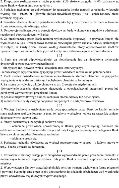 Umowa O Prowadzenie Rachunk W Rozliczeniowych W Z Otych Wz R Pdf