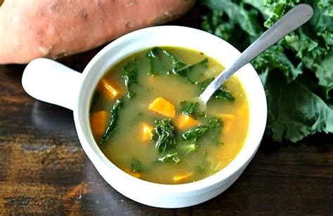 Sopa Vegetariana De Kale Receta Sopas Sopa De Camote Camote Recetas