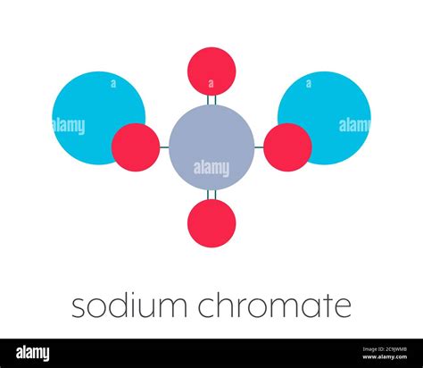 Sodium Chromate Chemical Structure Stylized Skeletal Formula