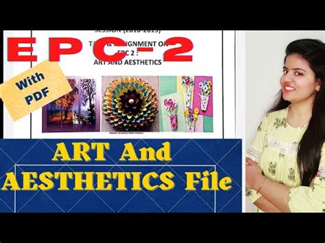 Art And Aesthetic B Ed File In Hindi Bed Epc File Bed St