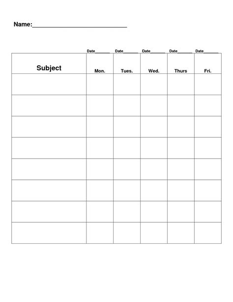 Free Printable Daily Behavior Chart Template - Free Templates Printable