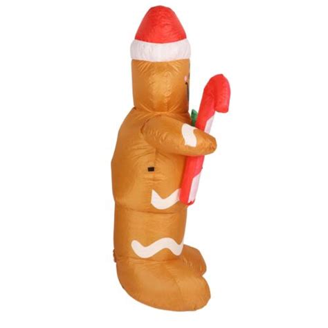 Prise Au 100‑240v1 5m Height Christmas Inflatables Gingerbread Man W