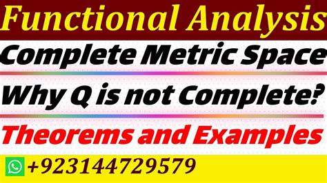 Complete Metric Space Why Set Of Rational Numbers Is Not Complete