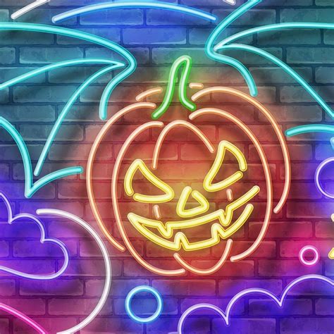 Neon Halloween Cards Collection On Behance