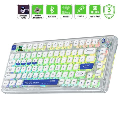 Gamepower Gasket Pro X Rgb Wireless Bluetooth Kablolu Mekanik Hot Swap Ya L Switch Gasket