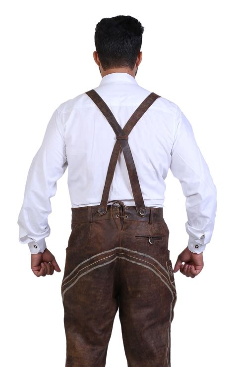 Bundhosen Knee Length Trousers Wild Brown Lederhosen Store