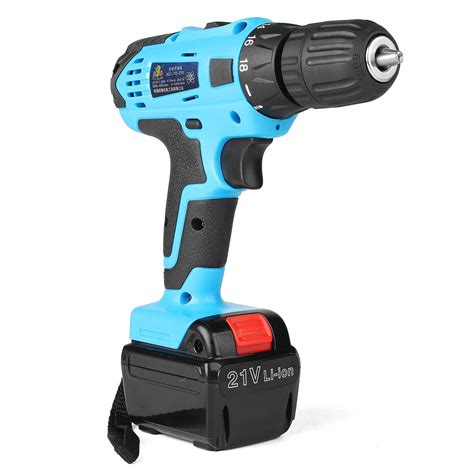 Buy 21v 1 5ah Lithium Ion Cordless Hammer Drill Driver Kit With 2 Speed