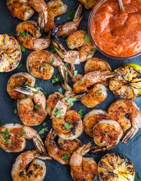 Easy Grilled Shrimp Cocktail With Sriracha Cocktail Sauce Vindulge