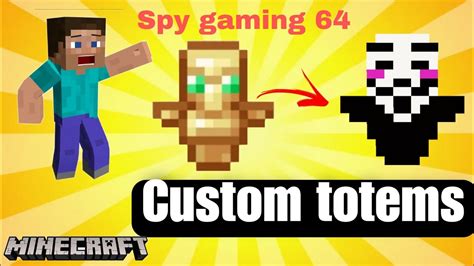 How To Make Totem Of Your Skin Custom Totem Of Undying Minecraft