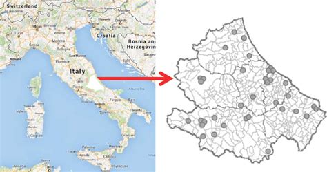 Abruzzo Map Of Italy Pacific Gas And Electric Power Outage Map