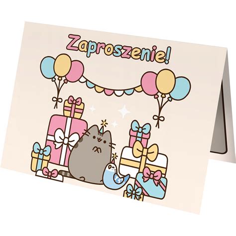 Zaproszenie Na Urodziny Pusheen Kot Poziom Z2