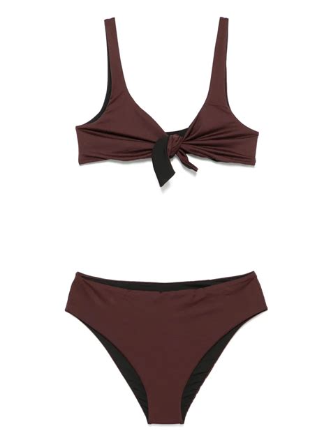 Fisico Cristina Ferrari Fisico Macram Detail Bikini Clothing In Brown Modesens