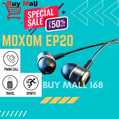 Moxom Mx Ep Music Call Wired Mm Plug Earphone With Mic For Phone