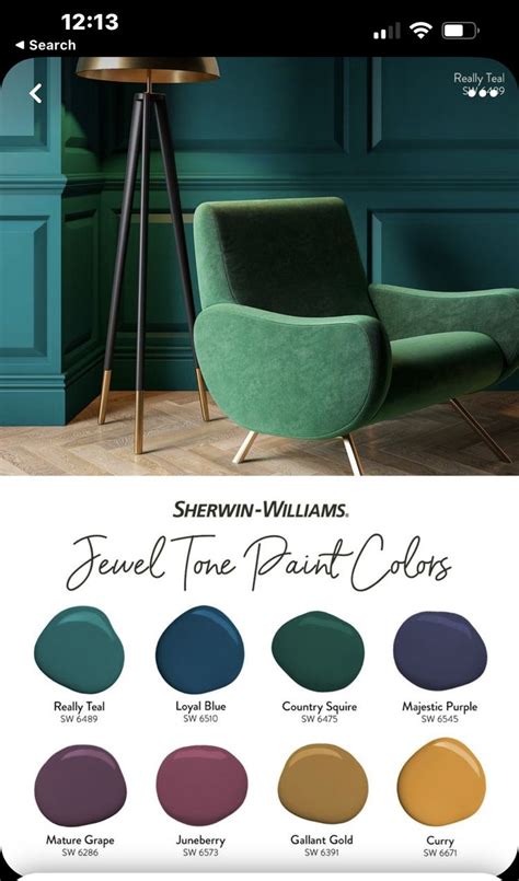 The Color Scheme For Sherylin Williams S Jewel Tone Paint Colors